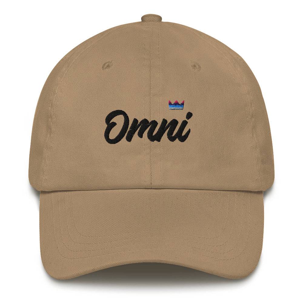Omnisexual pride crown dad hat, view 6 — Rose Gold Co