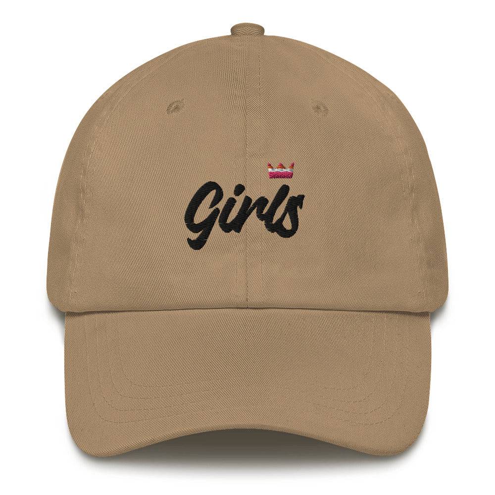 Girls lesbian pride crown dad hat, view 4 — Rose Gold Co