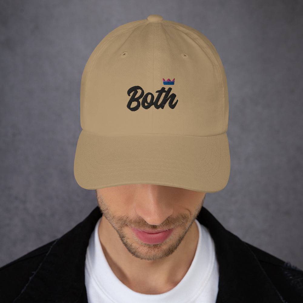 Both bisexual pride crown dad hat, view 6 — Rose Gold Co