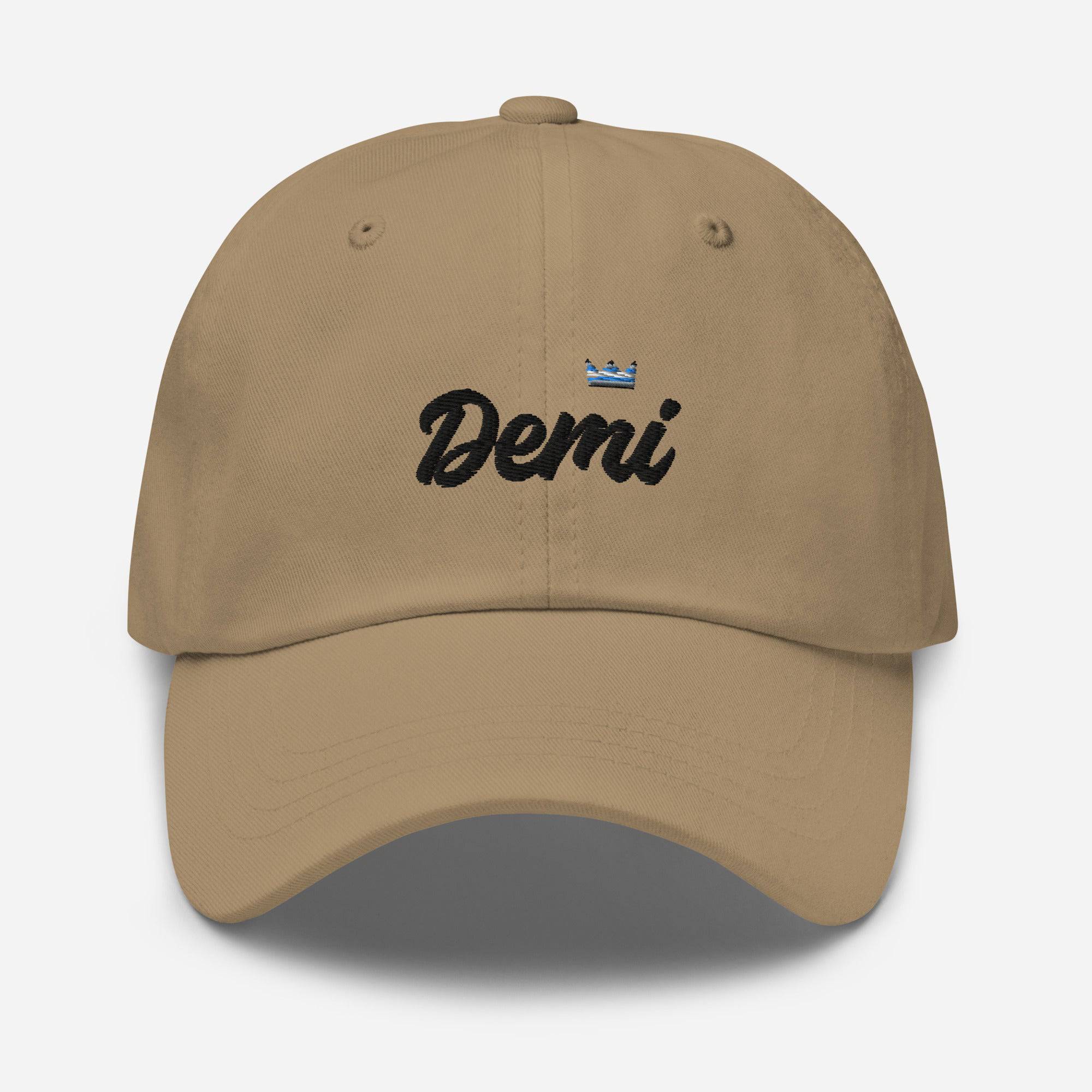Demiboy pride crown dad hat, view 3 — Rose Gold Co