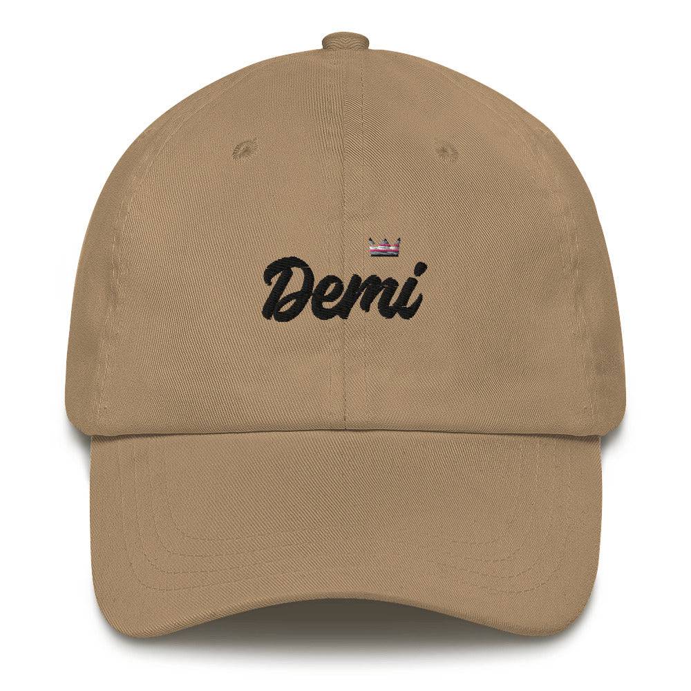 Demigirl pride crown dad hat, view 7 — Rose Gold Co