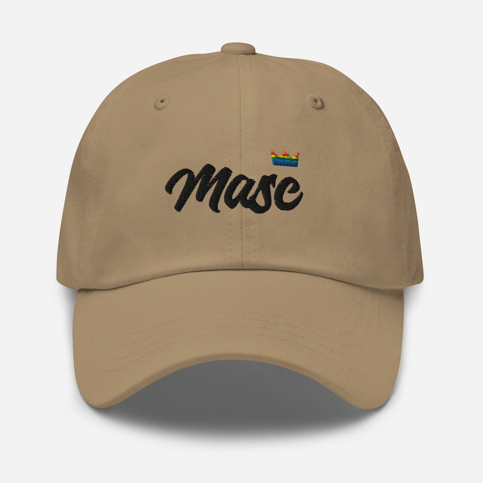Masc lesbian pride crown dad hat, view 2 — Rose Gold Co