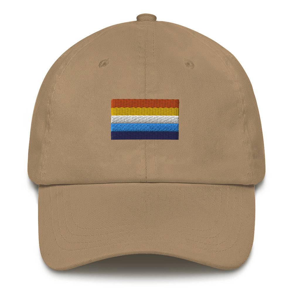 Aroace flag dad hat, view 7 — Rose Gold Co