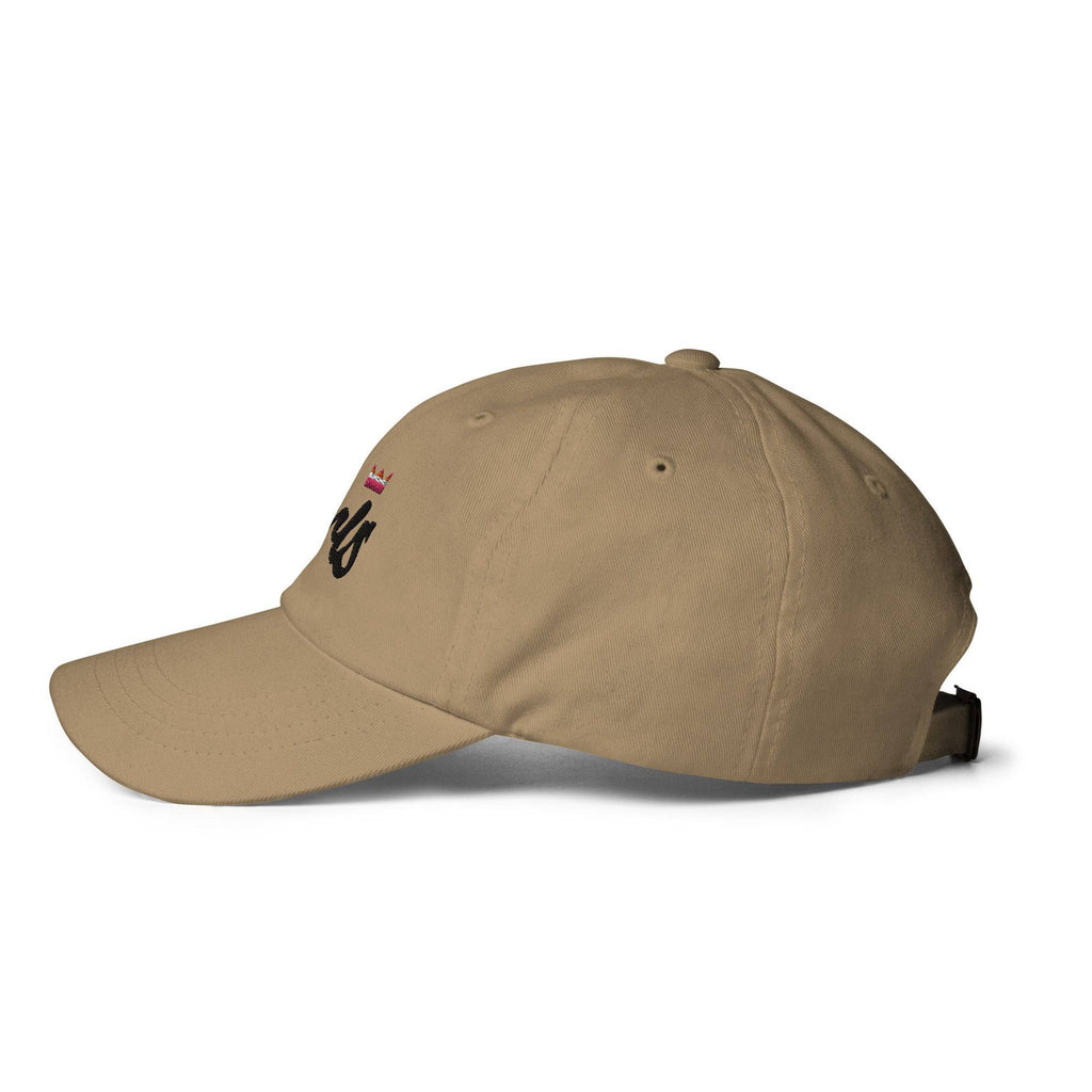 Girls lesbian pride crown dad hat, view 3 — Rose Gold Co