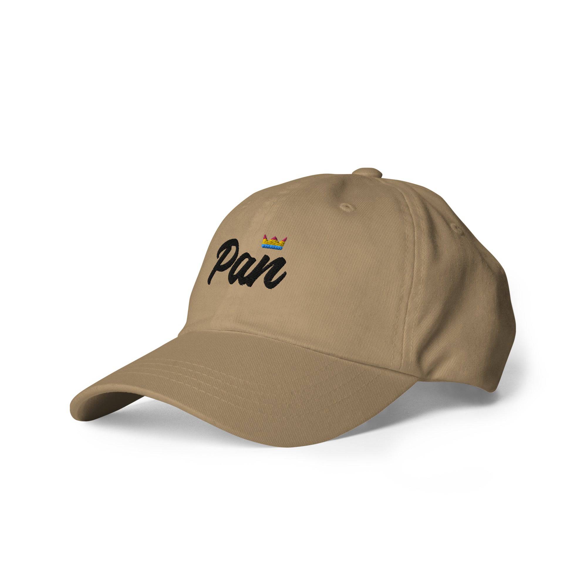 Pansexual crown dad hat, view 3 — Rose Gold Co