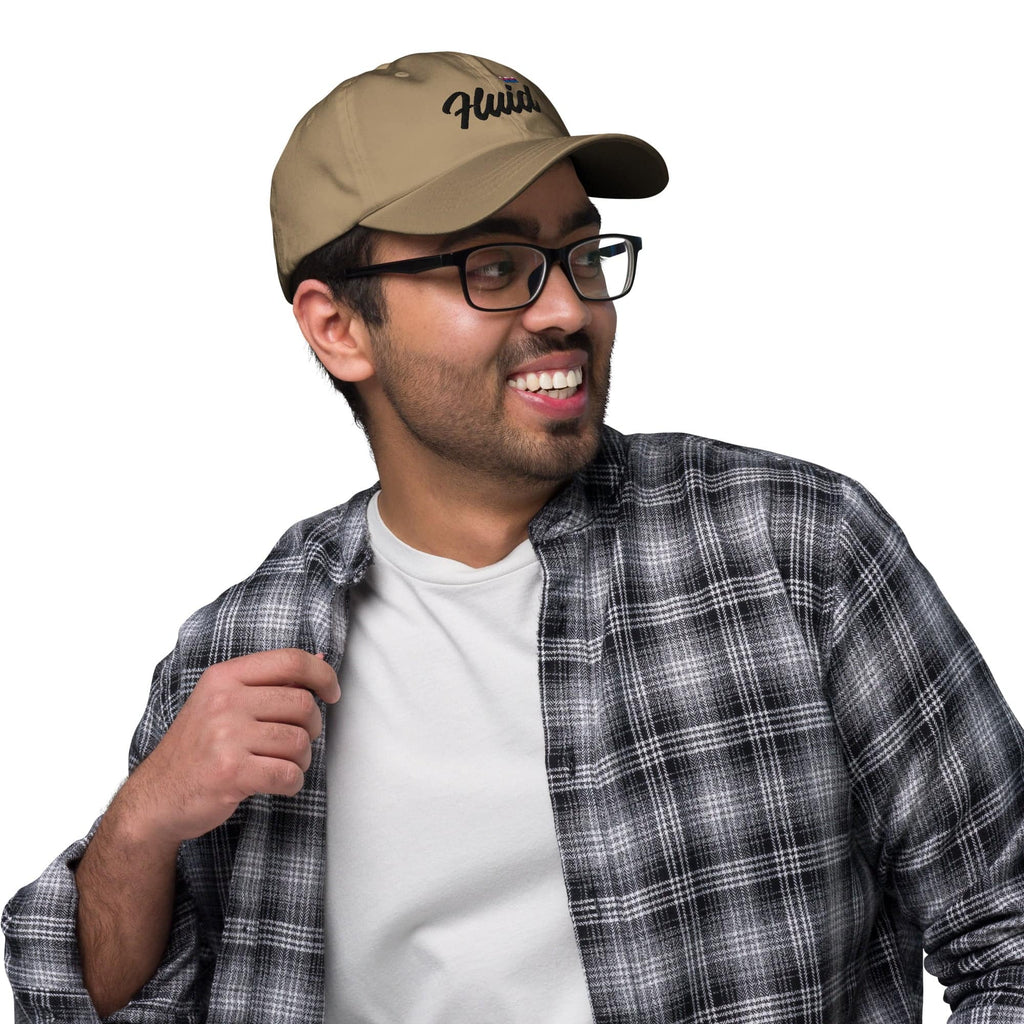 Genderfluid pride crown dad hat, view 6 — Rose Gold Co