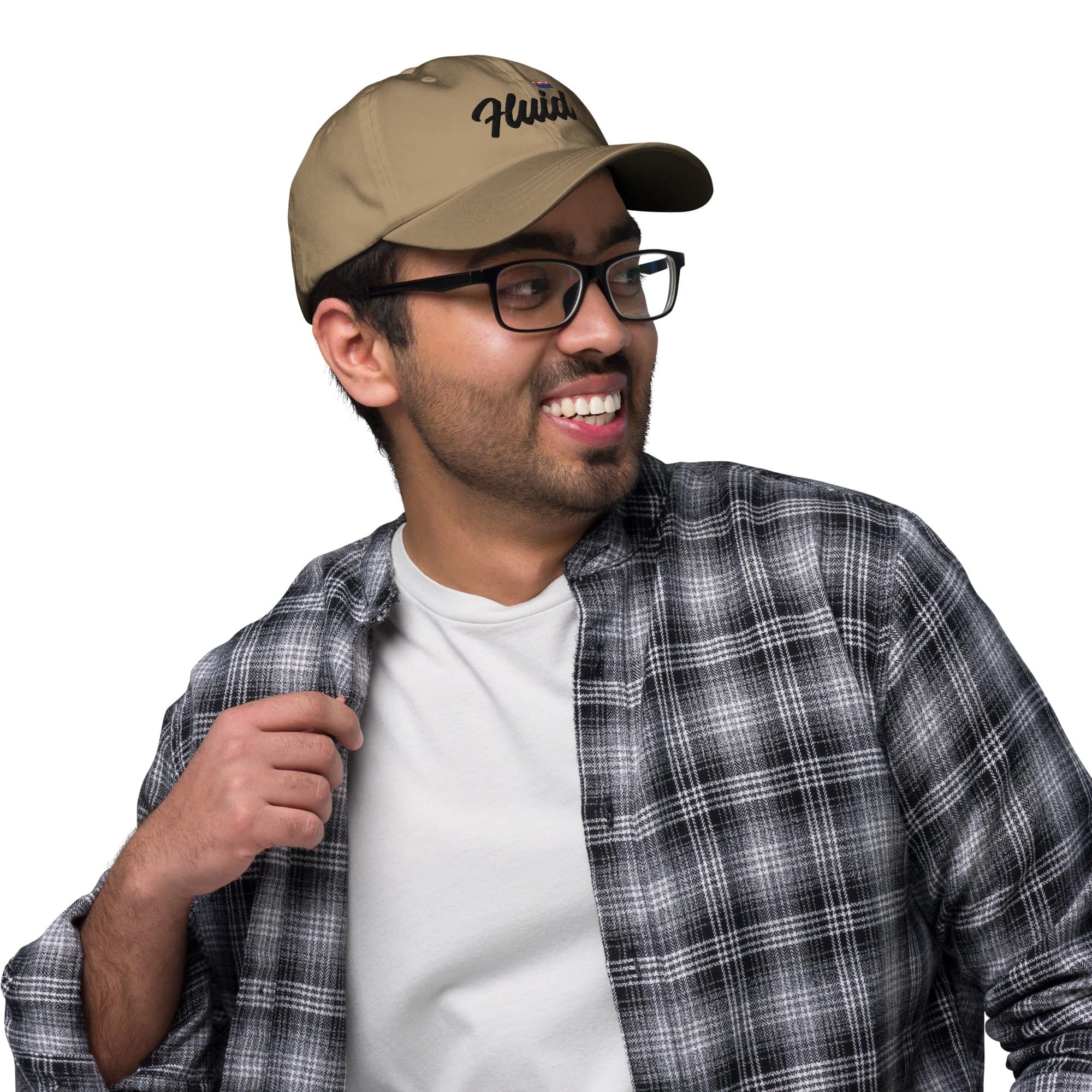 Genderfluid pride crown dad hat, view 6 — Rose Gold Co