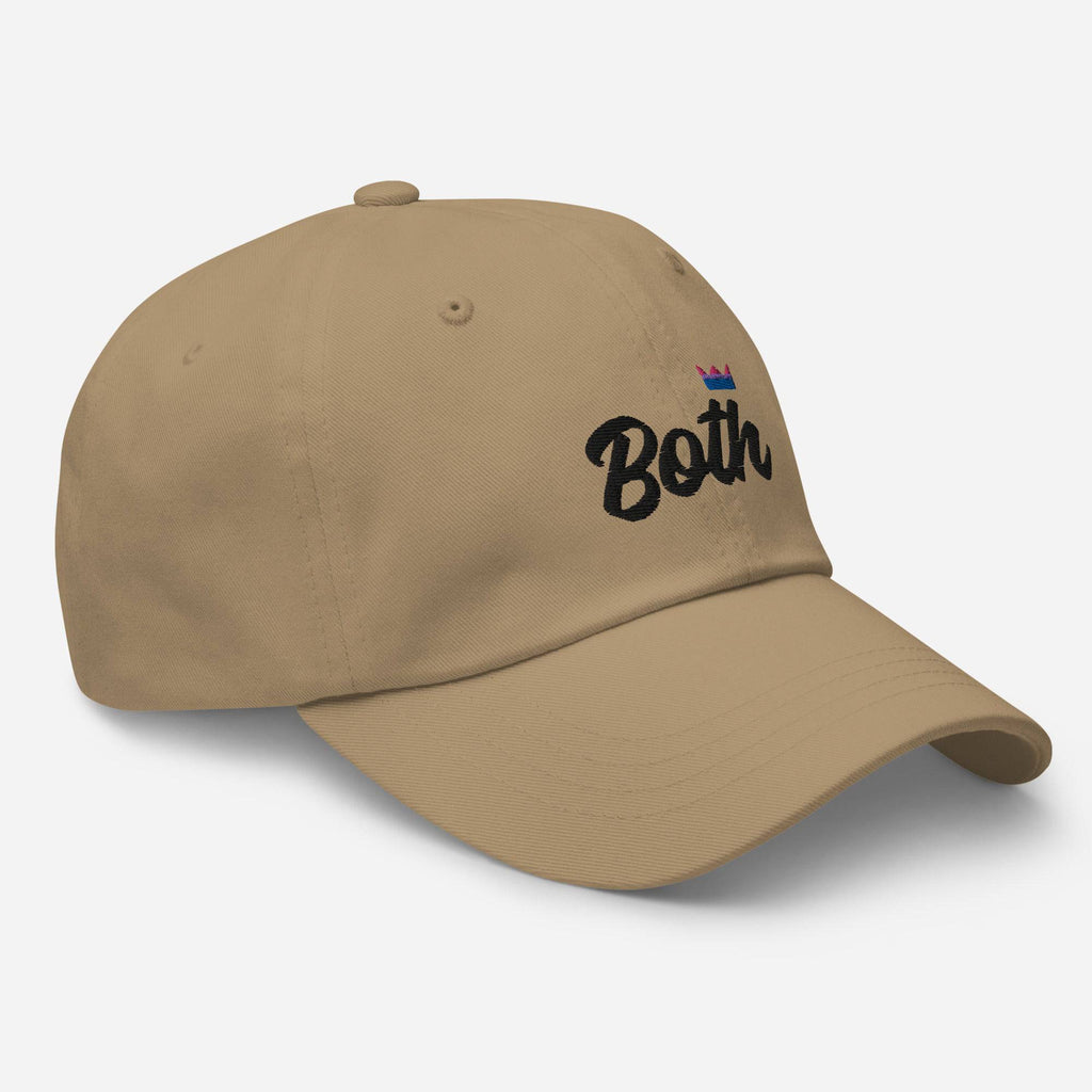 Both bisexual pride crown dad hat, view 3 — Rose Gold Co