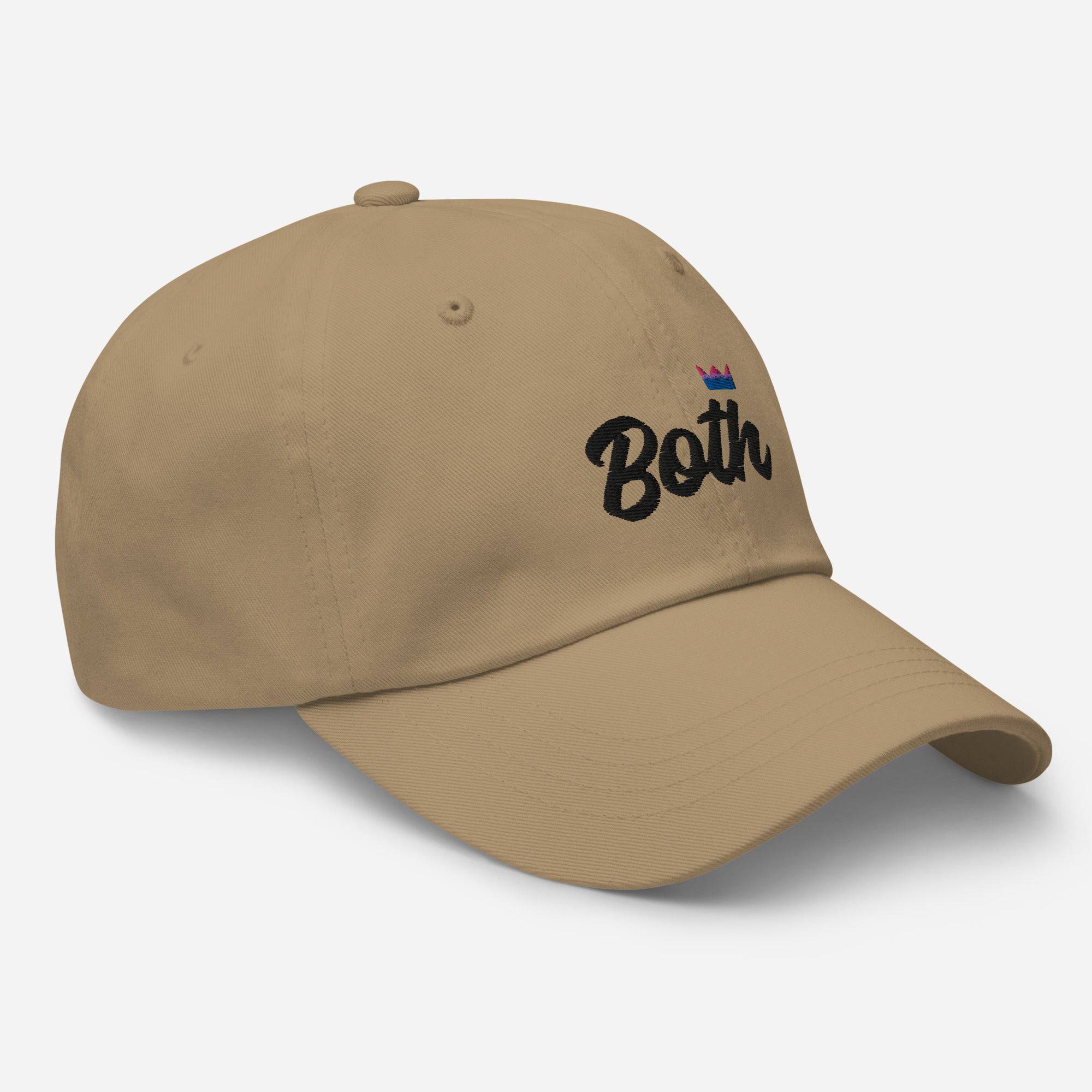 Both bisexual pride crown dad hat, view 3 — Rose Gold Co