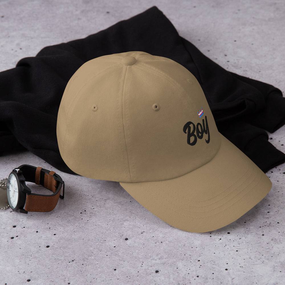 FTM trans pride crown dad hat, view 7 — Rose Gold Co