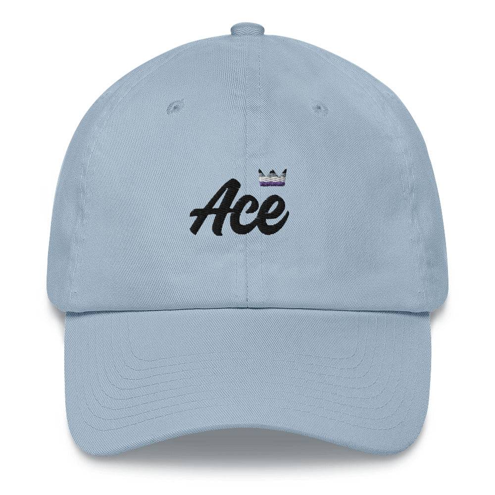 Ace pride crown dad hat, view 10 — Rose Gold Co