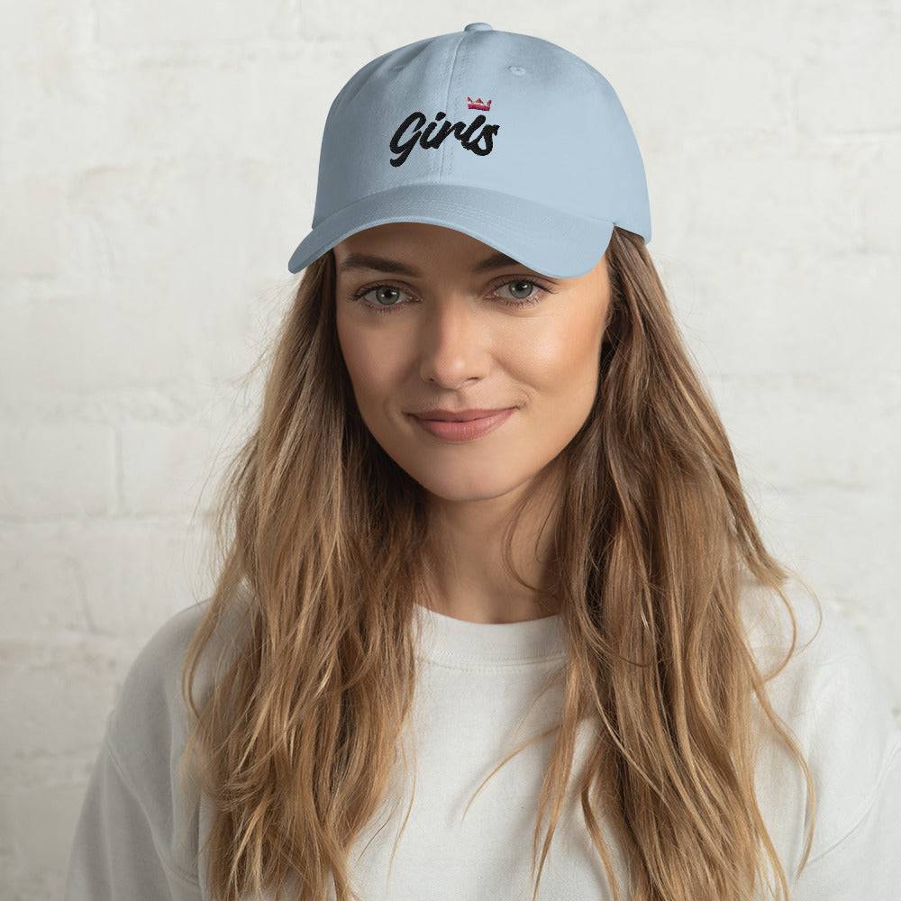 Girls lesbian pride crown dad hat, view 8 — Rose Gold Co
