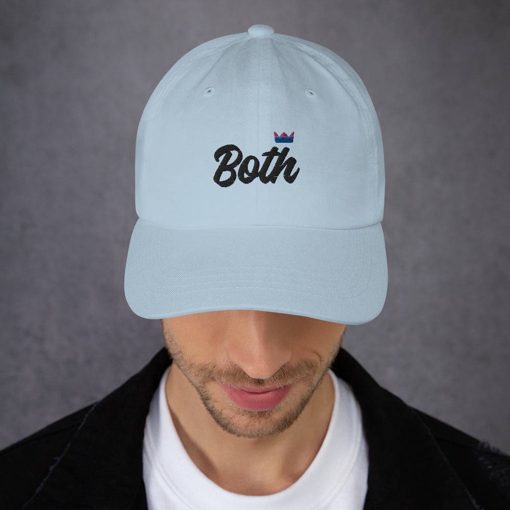 Both bisexual pride crown dad hat, view 9 — Rose Gold Co