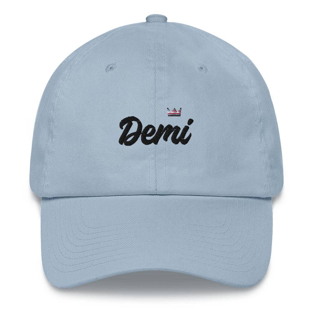 Demigirl pride crown dad hat, view 10 — Rose Gold Co