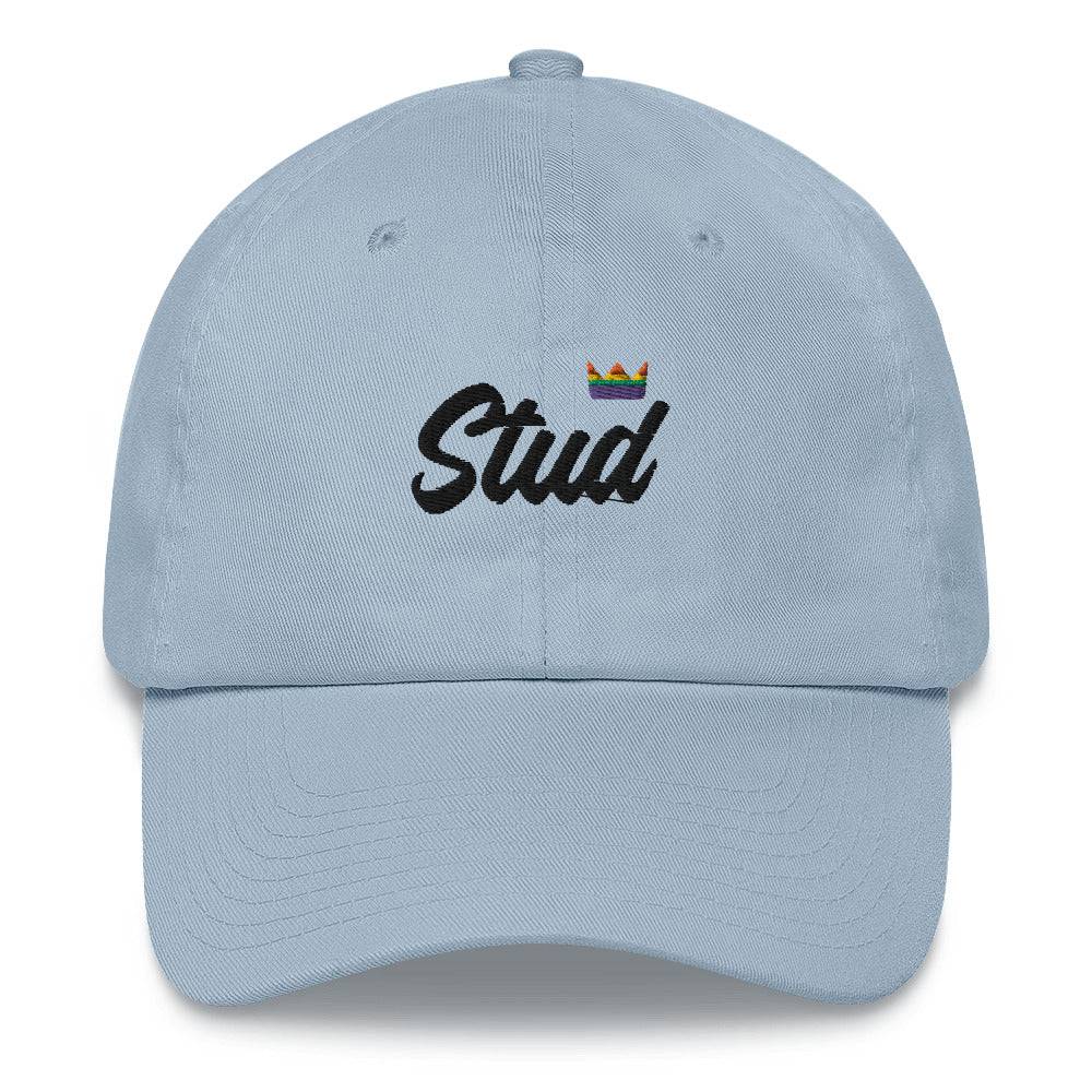 Stud Black lesbian pride crown dad hat, view 8 — Rose Gold Co