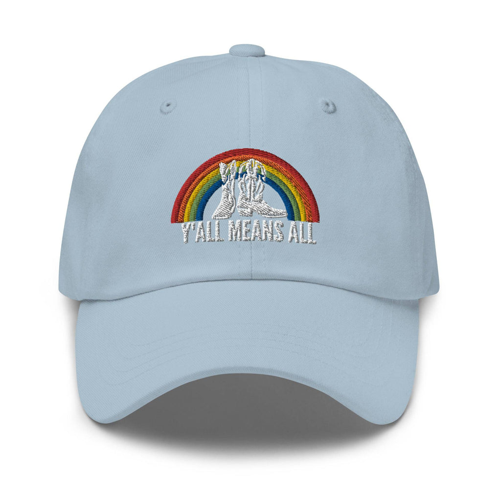 Y'all Means All pride dad hat, view 17 — Rose Gold Co