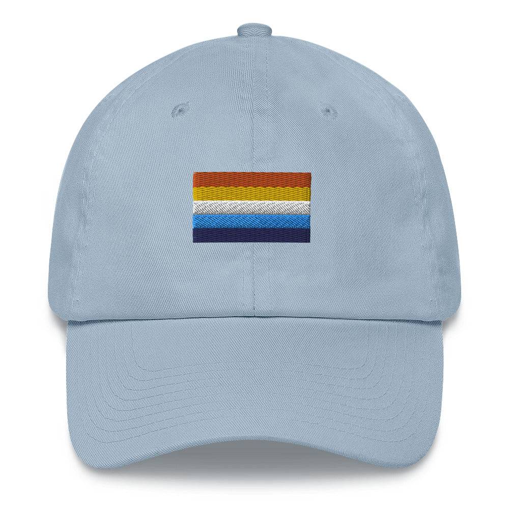 Aroace flag dad hat, view 9 — Rose Gold Co