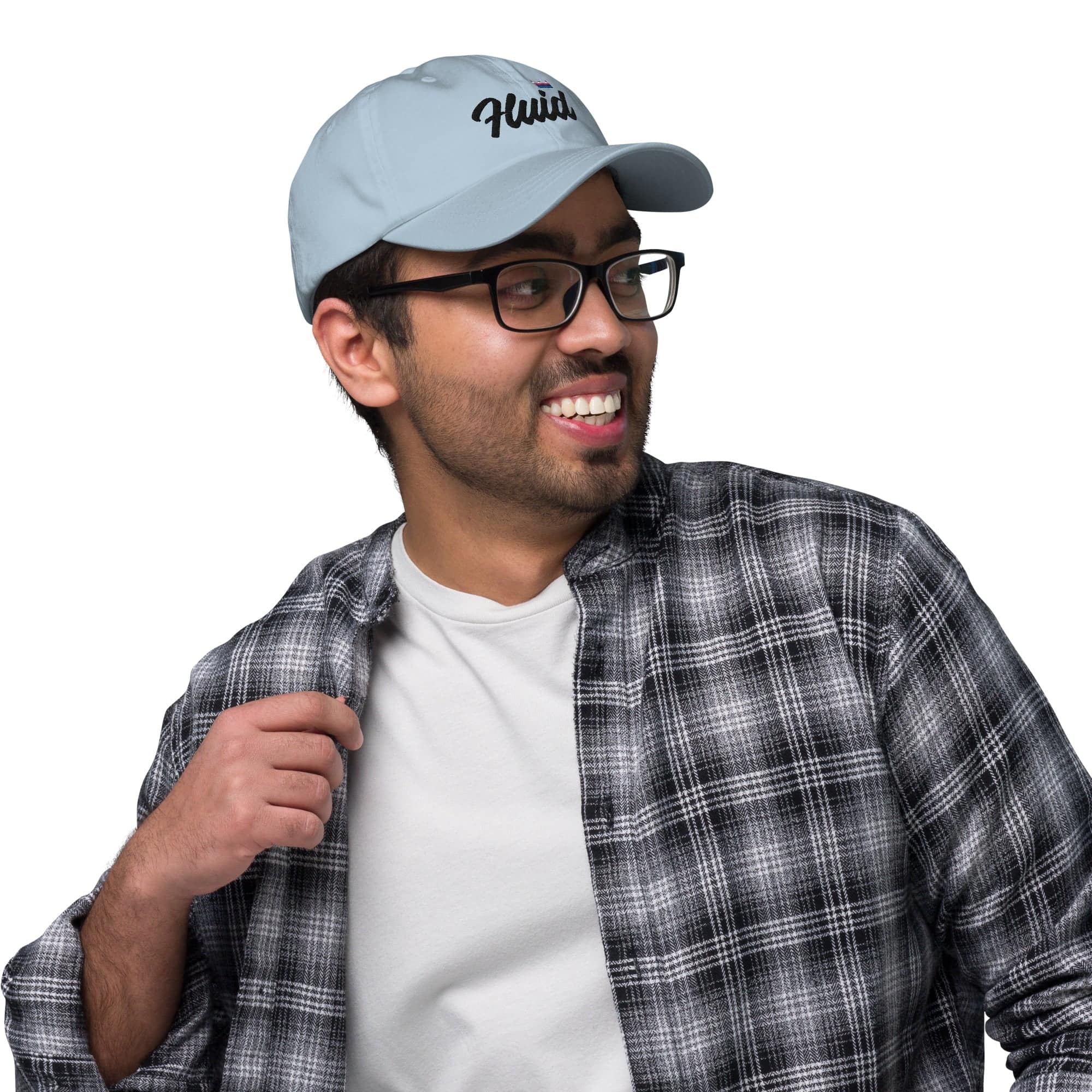Genderfluid pride crown dad hat, view 12 — Rose Gold Co