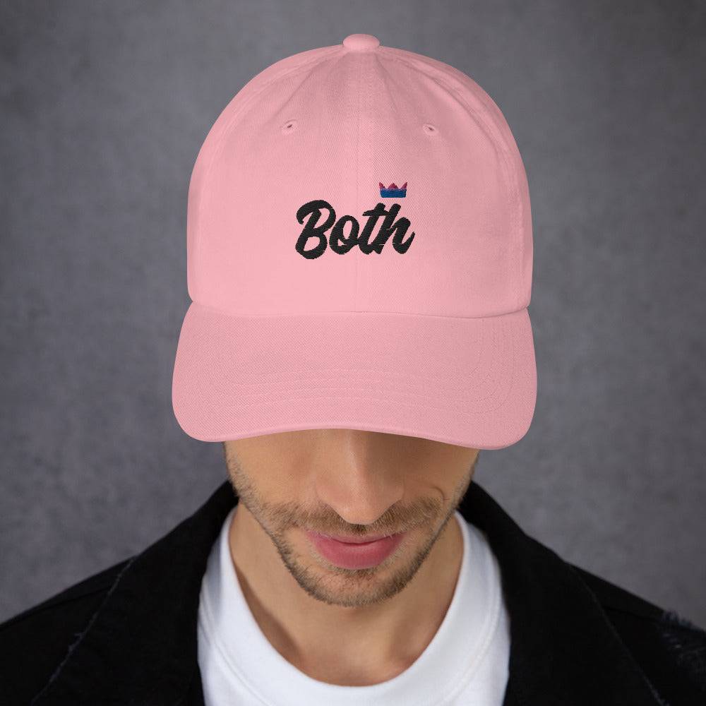 Both bisexual pride crown dad hat, view 8 — Rose Gold Co