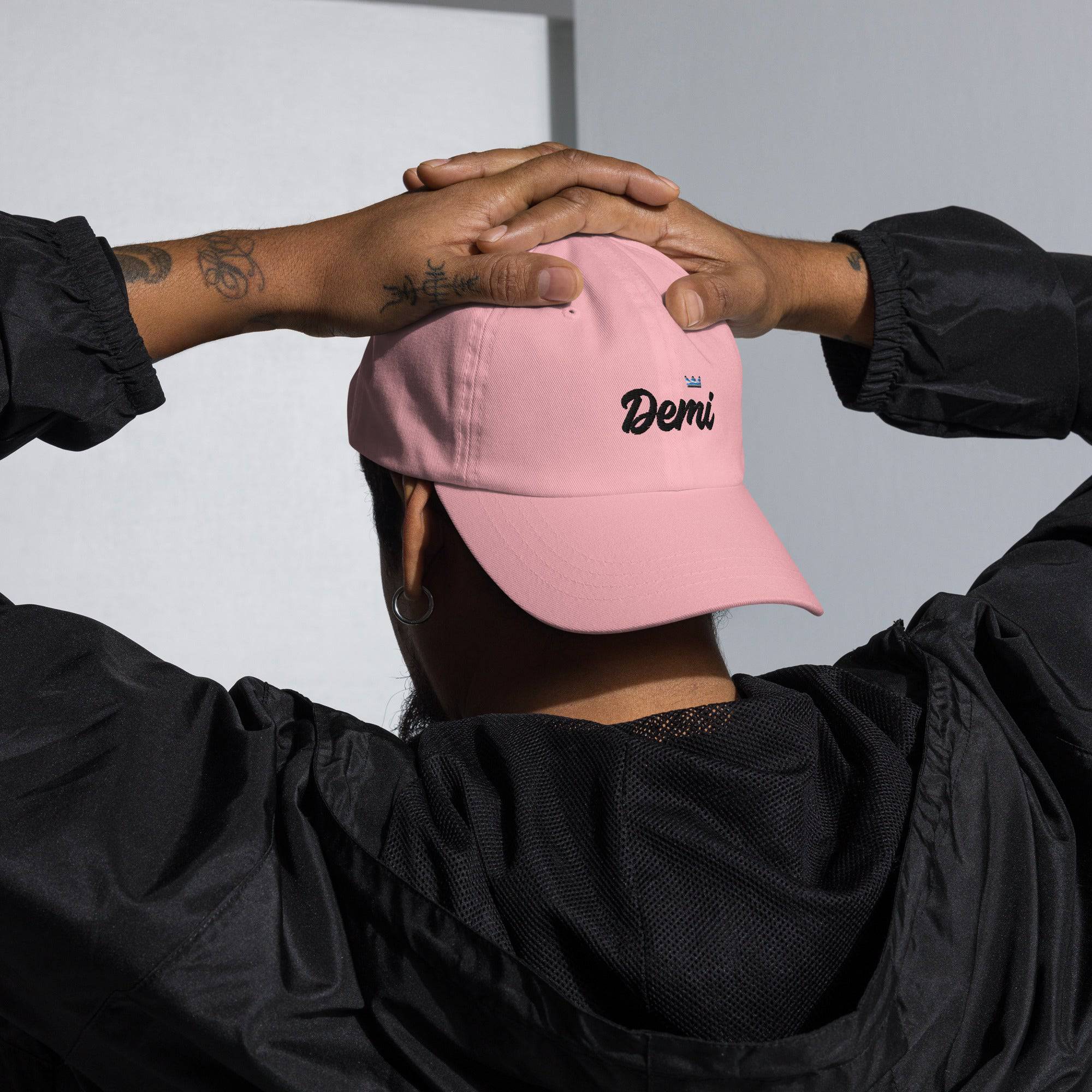 Demiboy pride crown dad hat, view 7 — Rose Gold Co