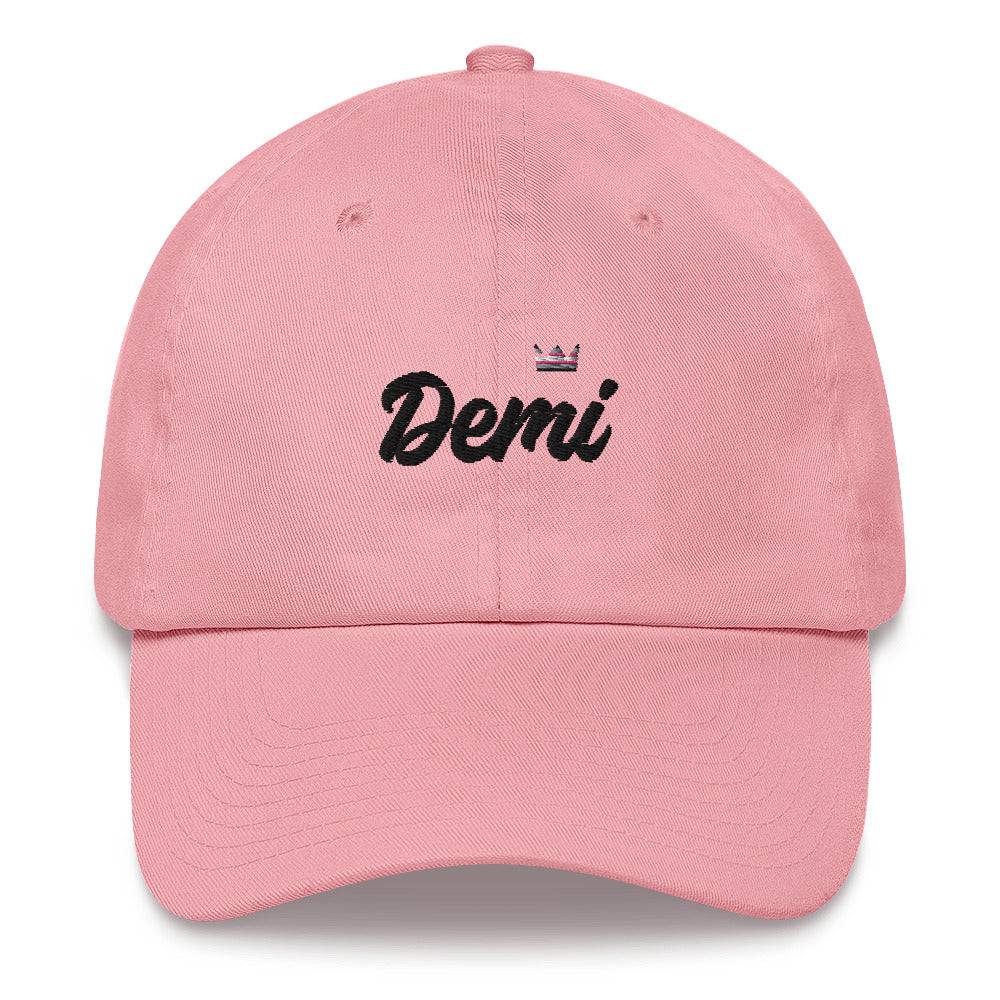 Demigirl pride crown dad hat, view 9 — Rose Gold Co