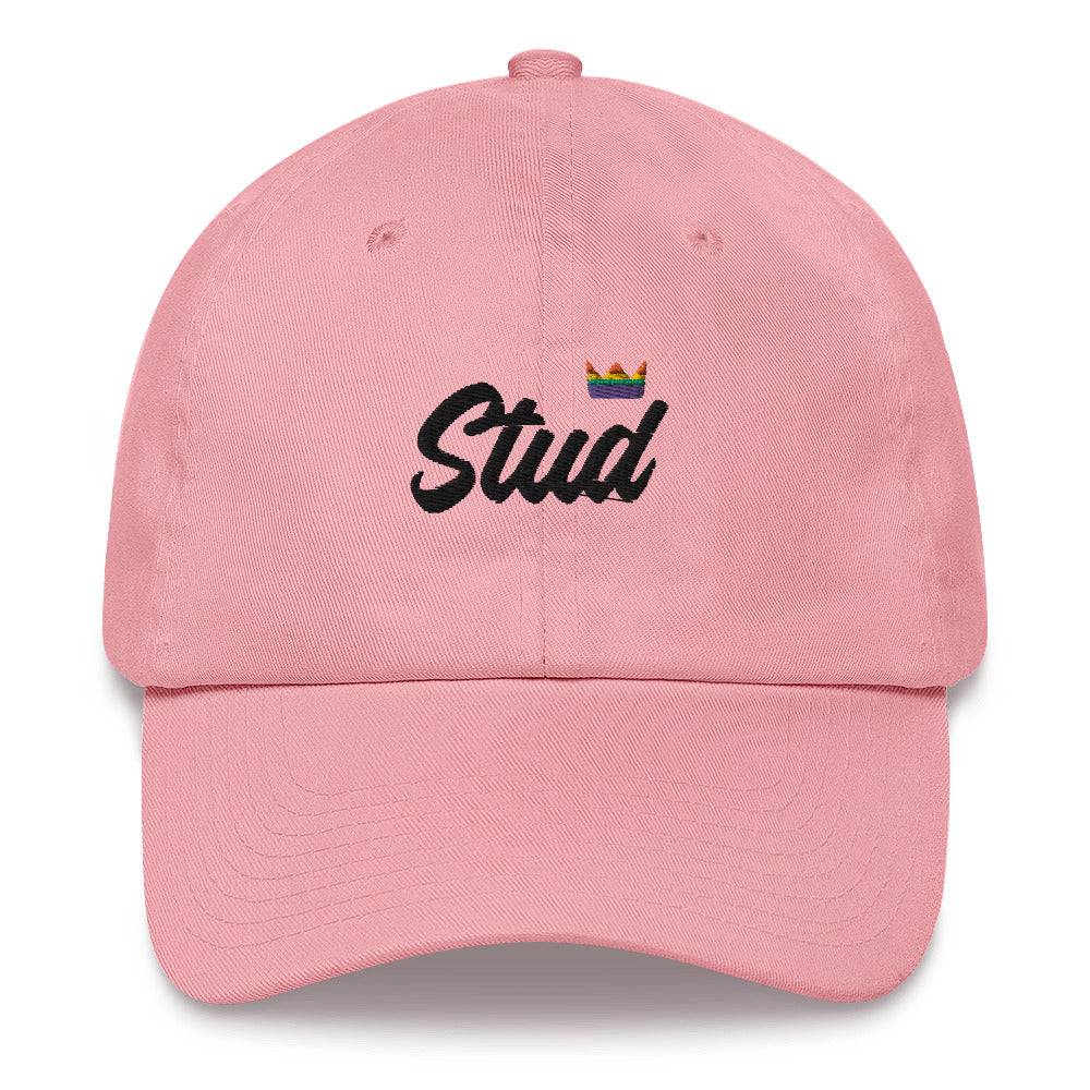 Stud Black lesbian pride crown dad hat, view 7 — Rose Gold Co