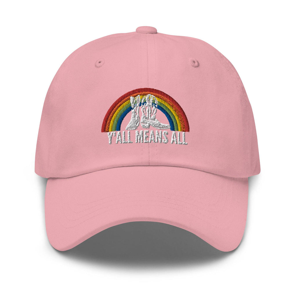 Y'all Means All pride dad hat, view 15 — Rose Gold Co