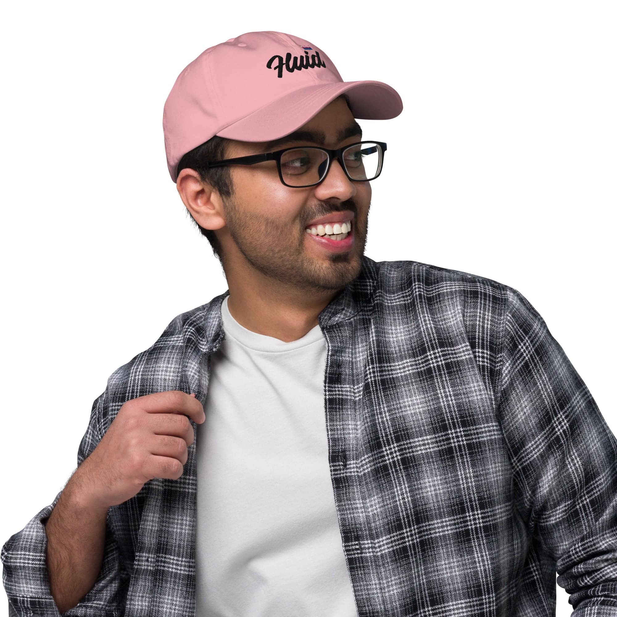Genderfluid pride crown dad hat, view 10 — Rose Gold Co