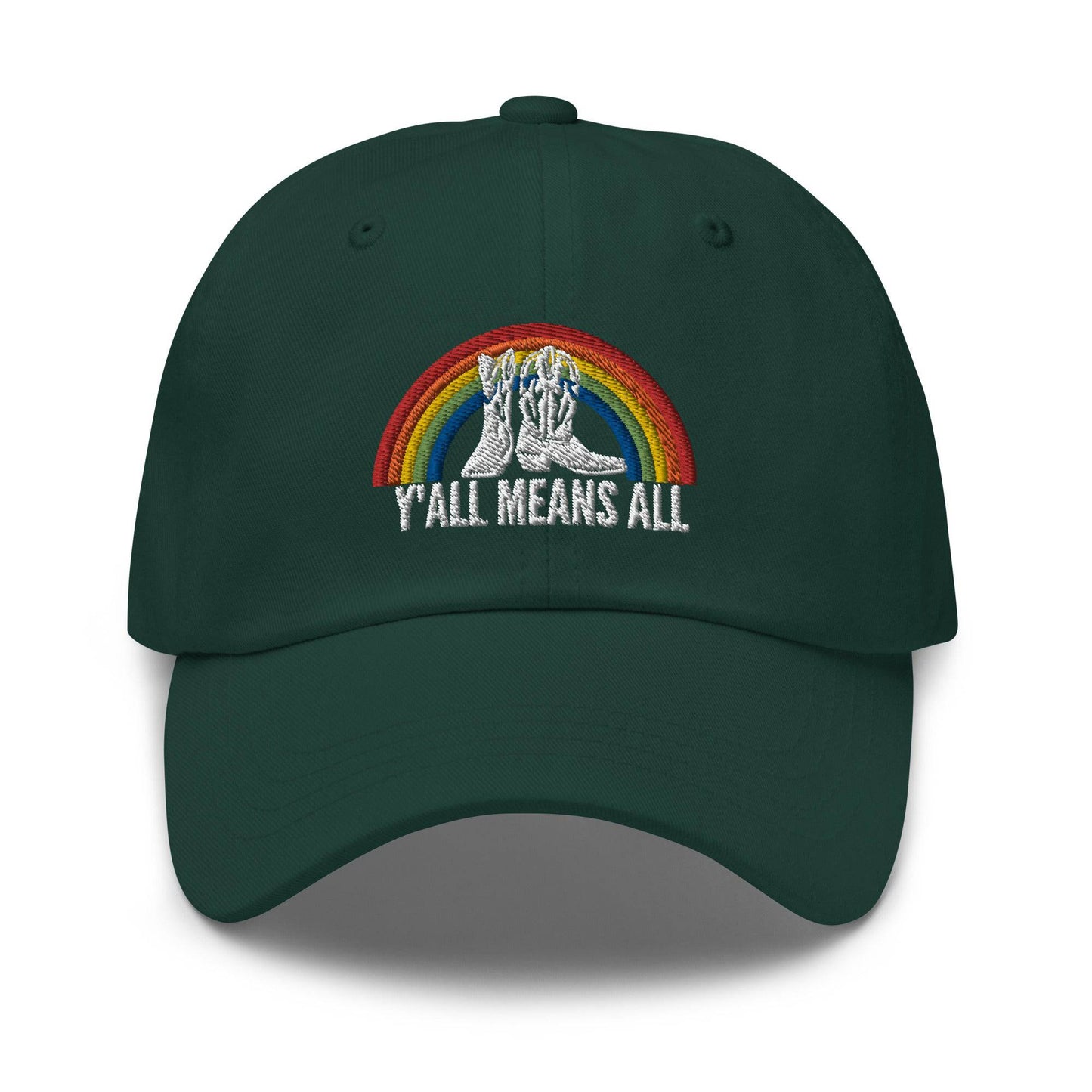 Y'all Means All Pride Dad hat - Rose Gold Co. Shop