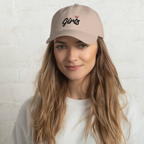 Girls lesbian pride crown dad hat, view 2 — Rose Gold Co