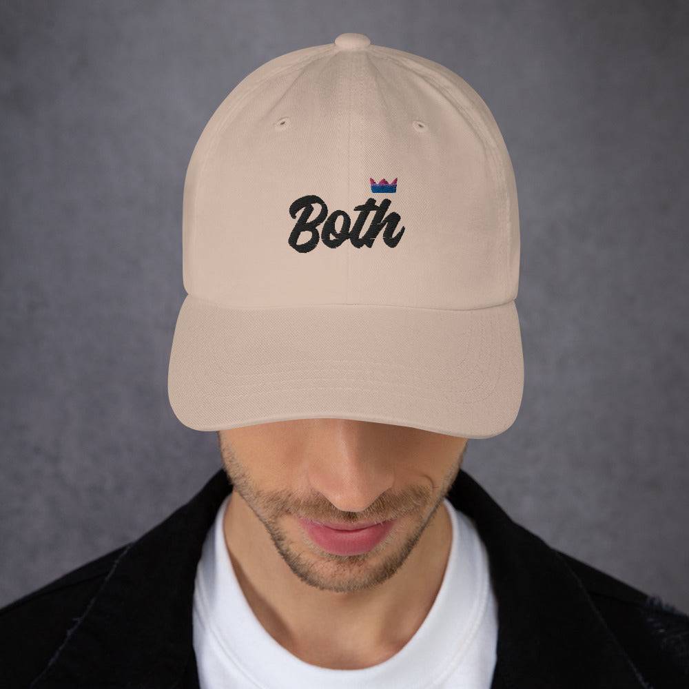 Both bisexual pride crown dad hat, view 7 — Rose Gold Co