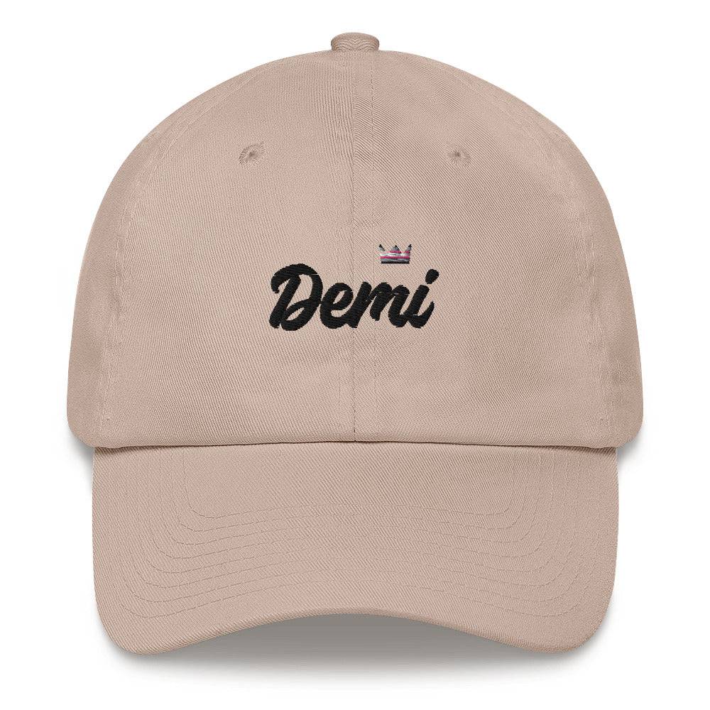 Demigirl pride crown dad hat, view 8 — Rose Gold Co