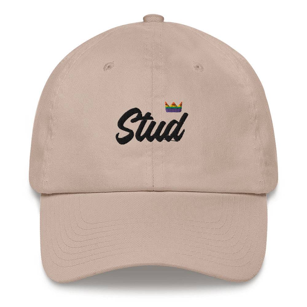 Stud Black lesbian pride crown dad hat, view 6 — Rose Gold Co