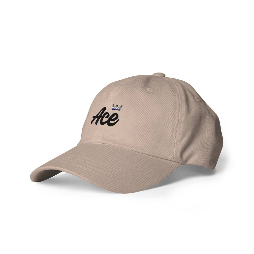 Ace pride crown dad hat, view 5 — Rose Gold Co