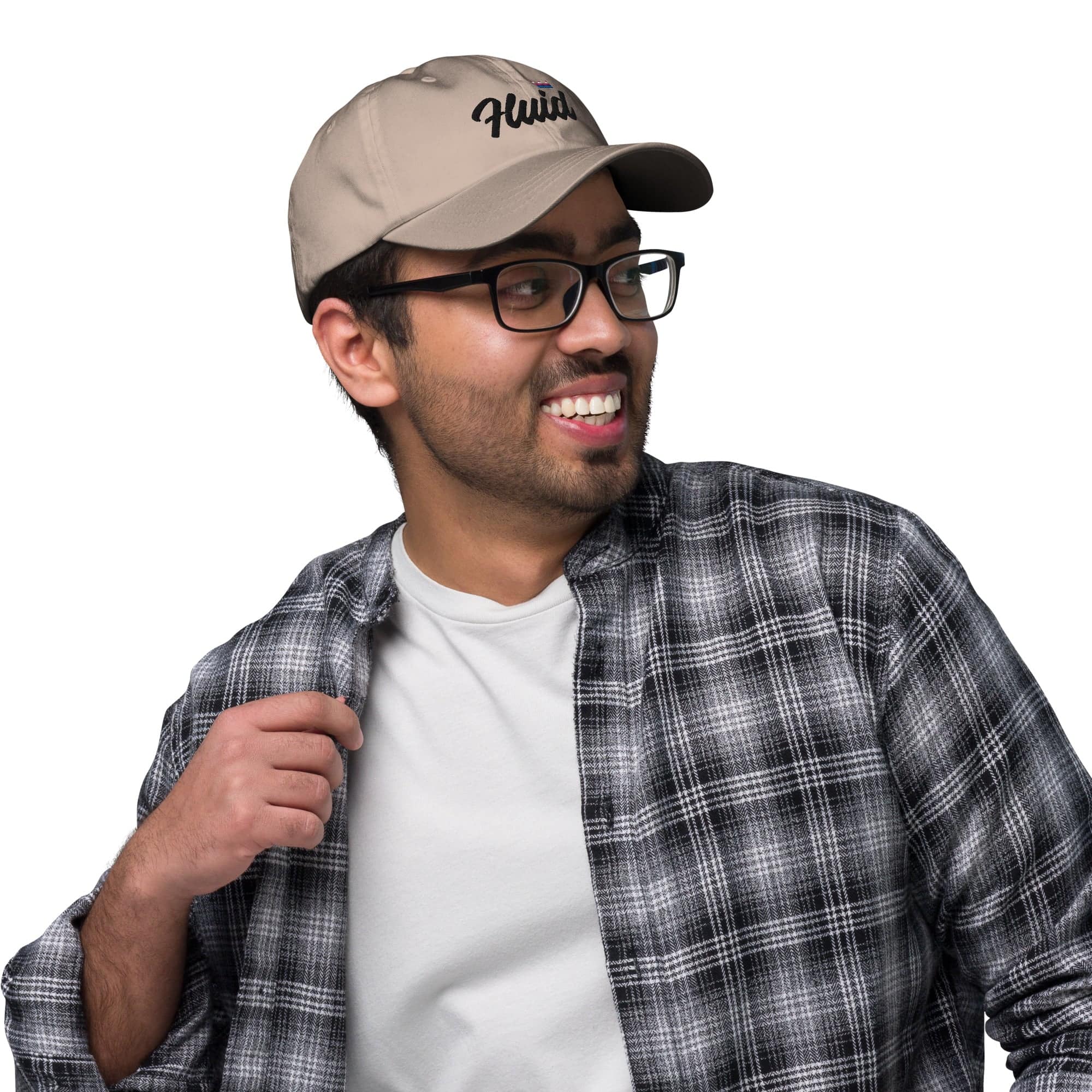 Genderfluid pride crown dad hat, view 8 — Rose Gold Co
