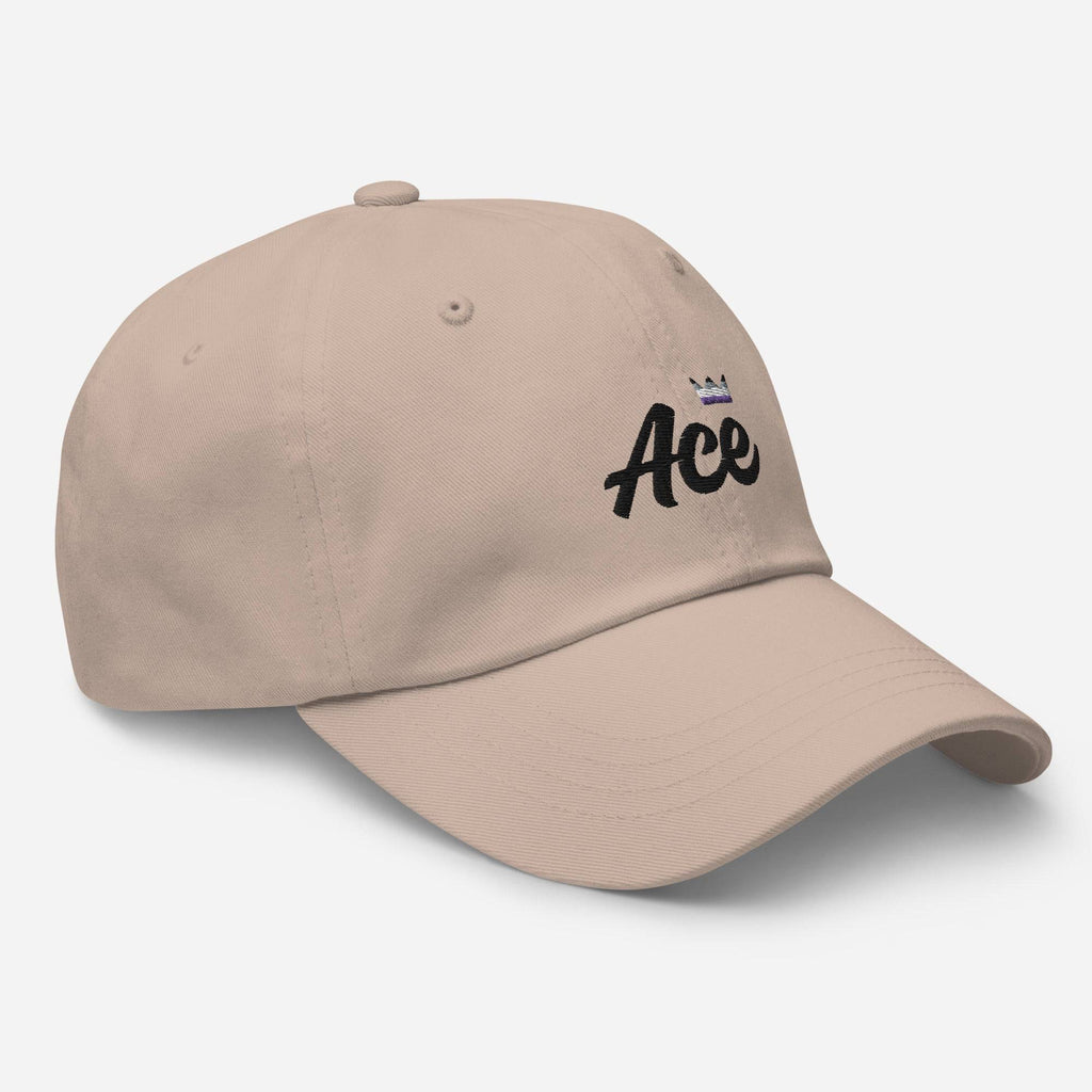 Ace pride crown dad hat, view 7 — Rose Gold Co