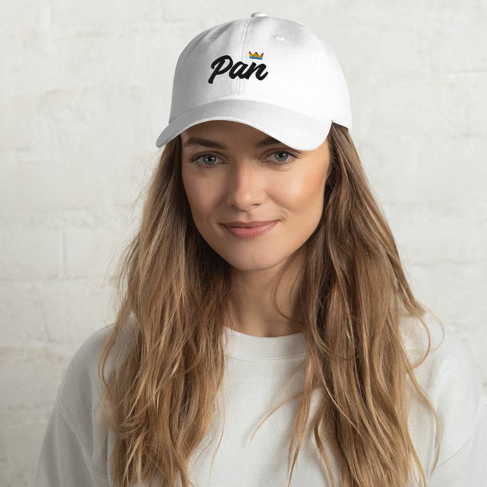 Pansexual crown dad hat, view 4 — Rose Gold Co