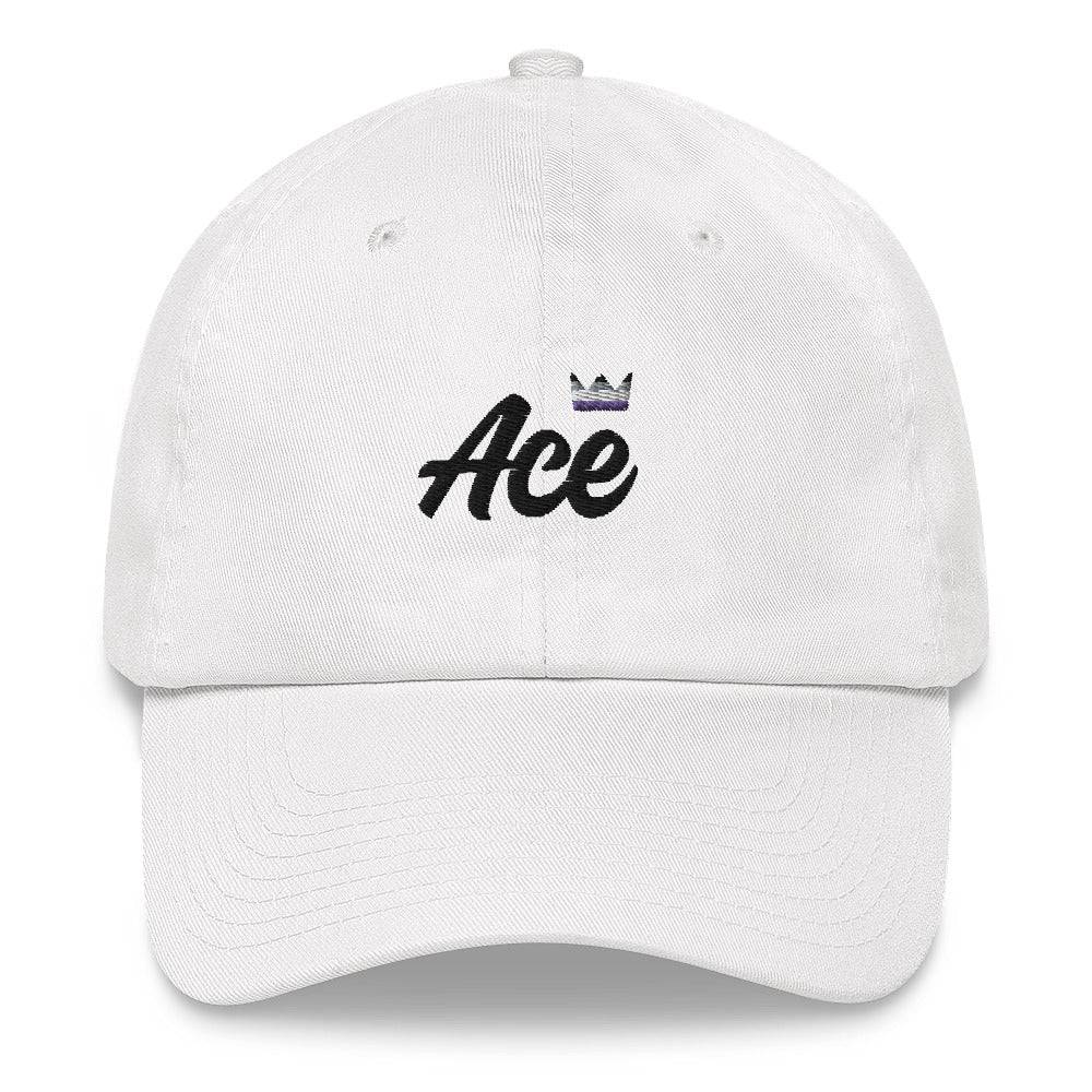 Ace pride crown dad hat, view 11 — Rose Gold Co