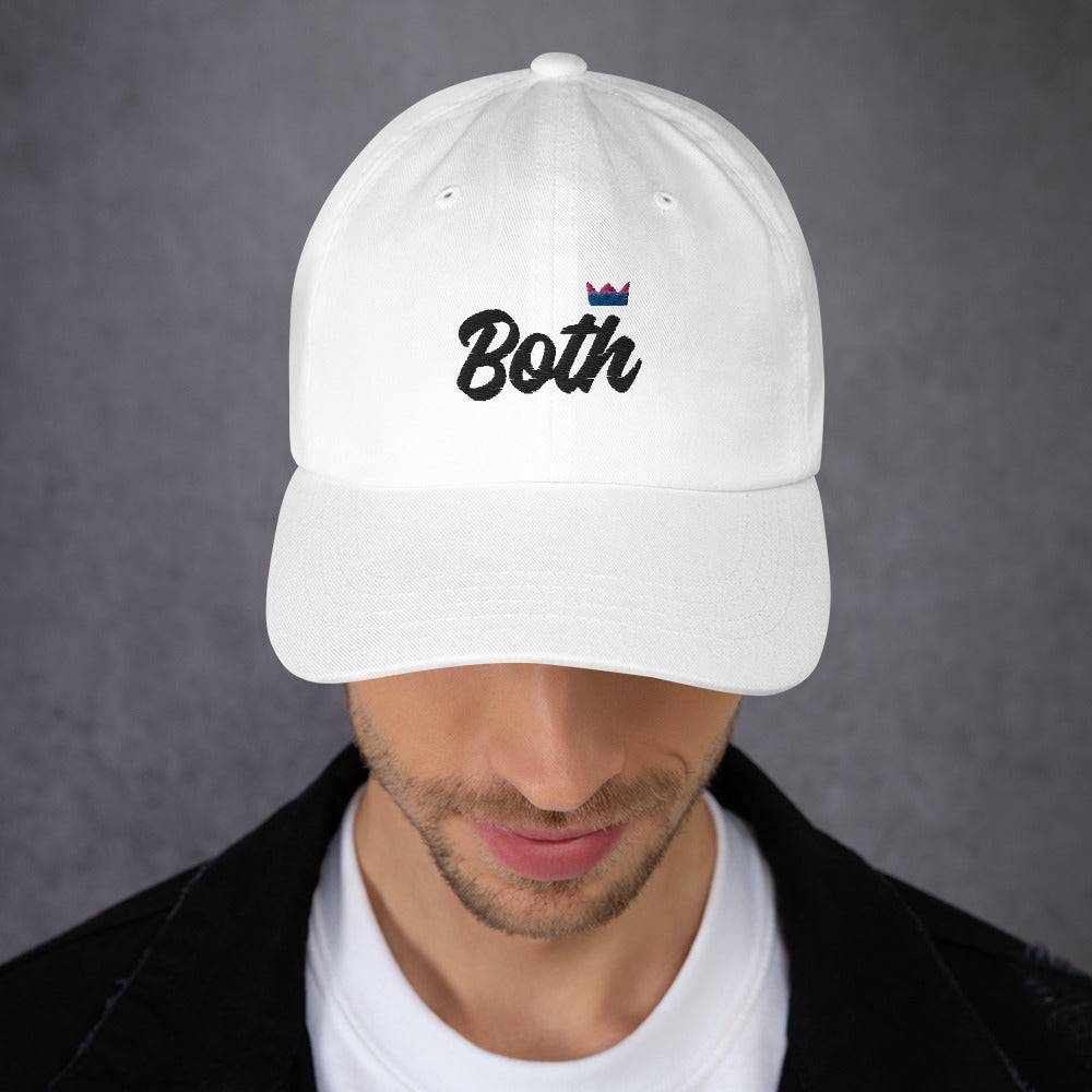 Both bisexual pride crown dad hat, view 4 — Rose Gold Co