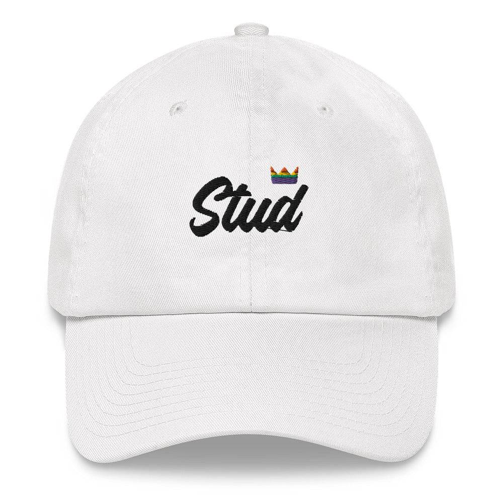 Stud Black lesbian pride crown dad hat, view 9 — Rose Gold Co