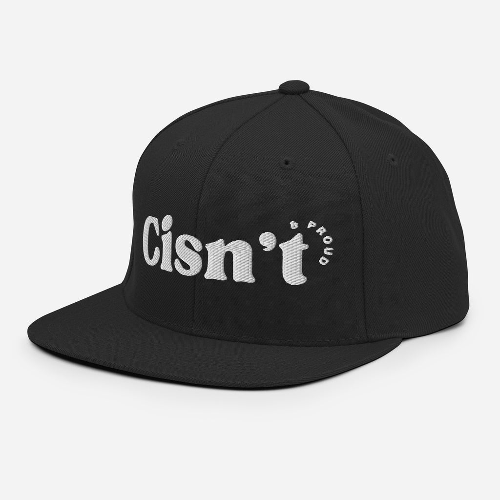 Cisn't snapback hat, flat lay — Rose Gold Co