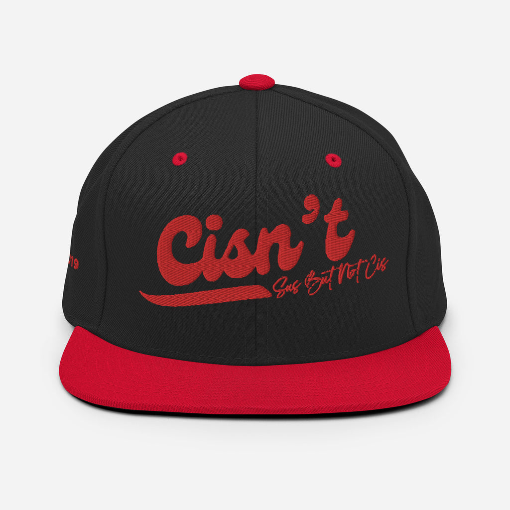 Cisn't Racin' Red Edition snapback hat, view 6 — Rose Gold Co