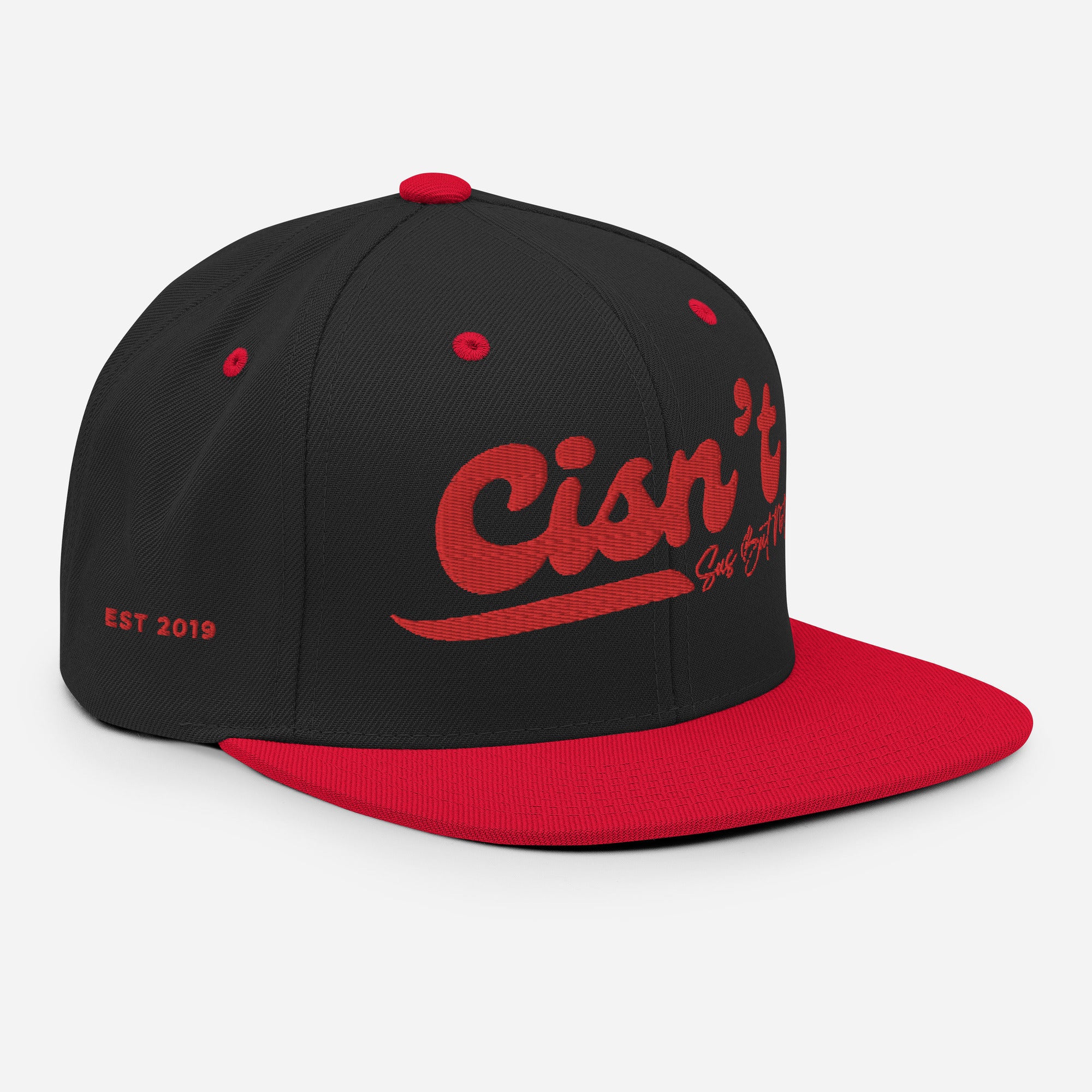 Cisn't Racin' Red Edition snapback hat, view 7 — Rose Gold Co