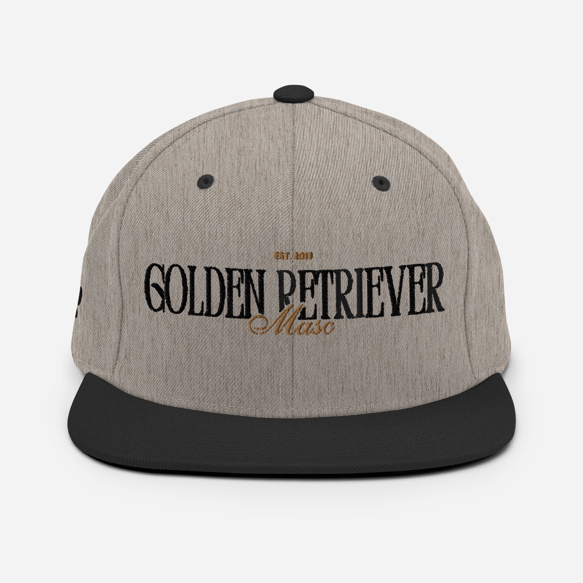 Golden Retriever Masc snapback hat, view 8 — Rose Gold Co