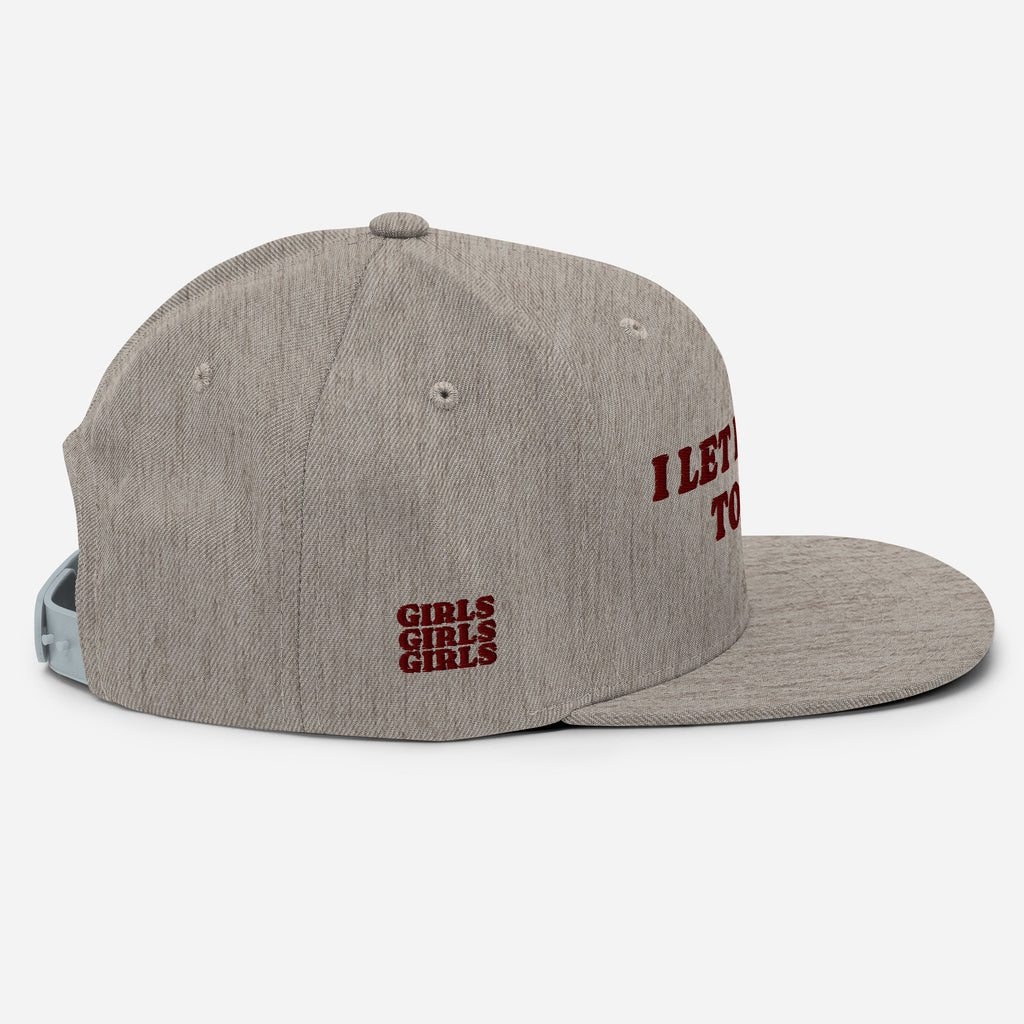 I Let Femmes Top Me snapback hat, view 19 — Rose Gold Co