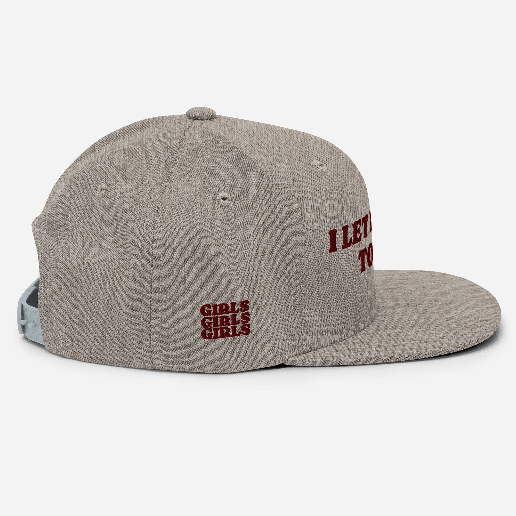I Let Femmes Top Me snapback hat, view 19 — Rose Gold Co