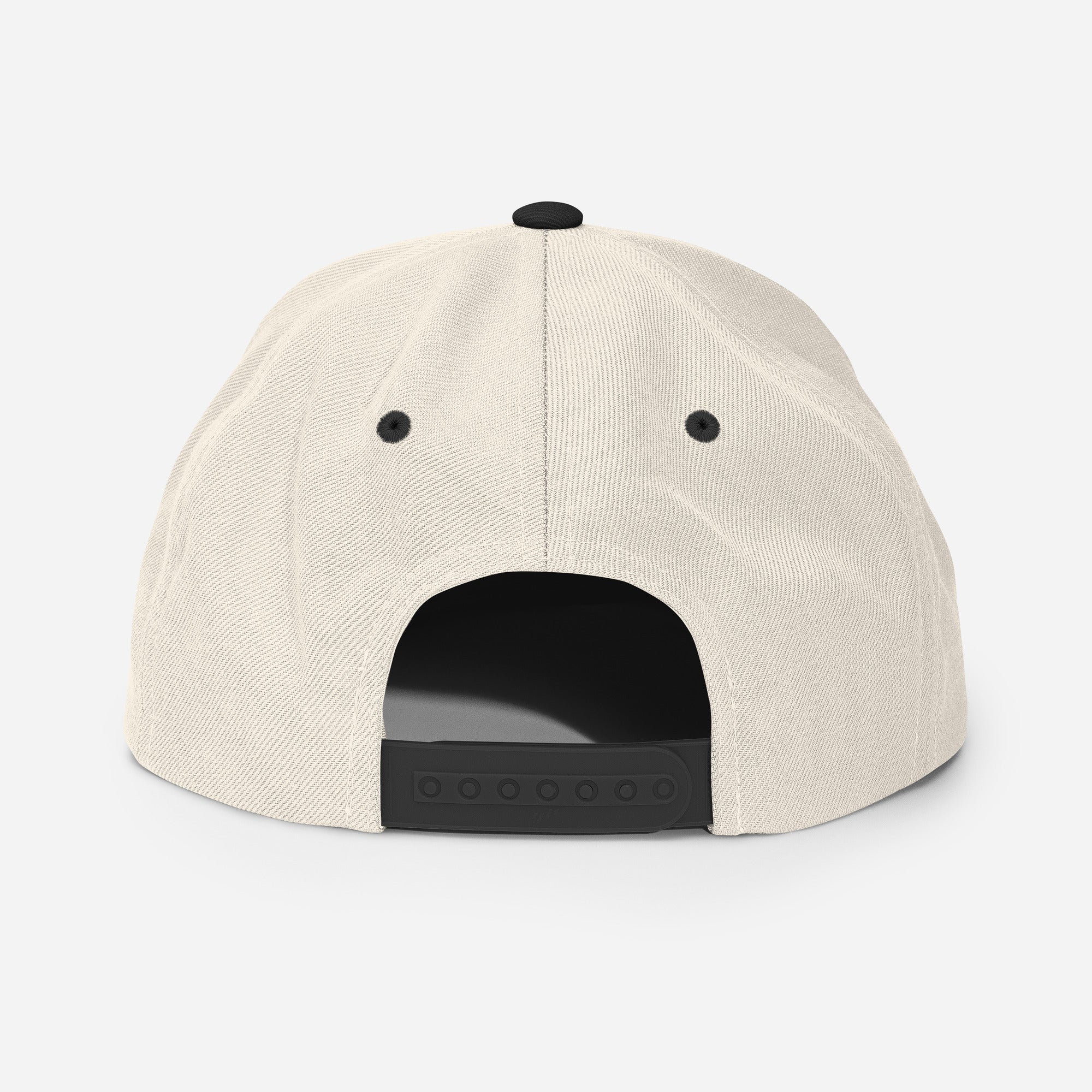 Golden Retriever Masc snapback hat, back view — Rose Gold Co