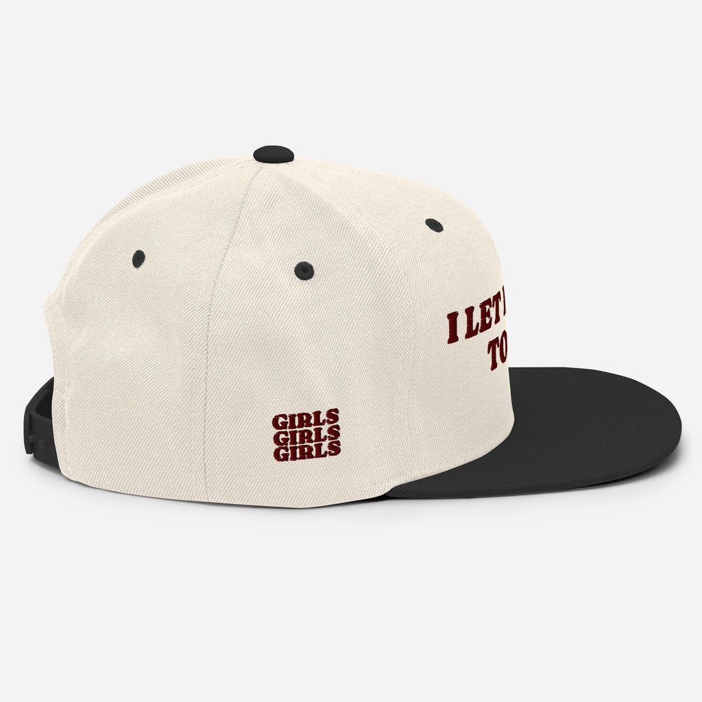 I Let Femmes Top Me Snapback | Structured Flat-Brim Hat