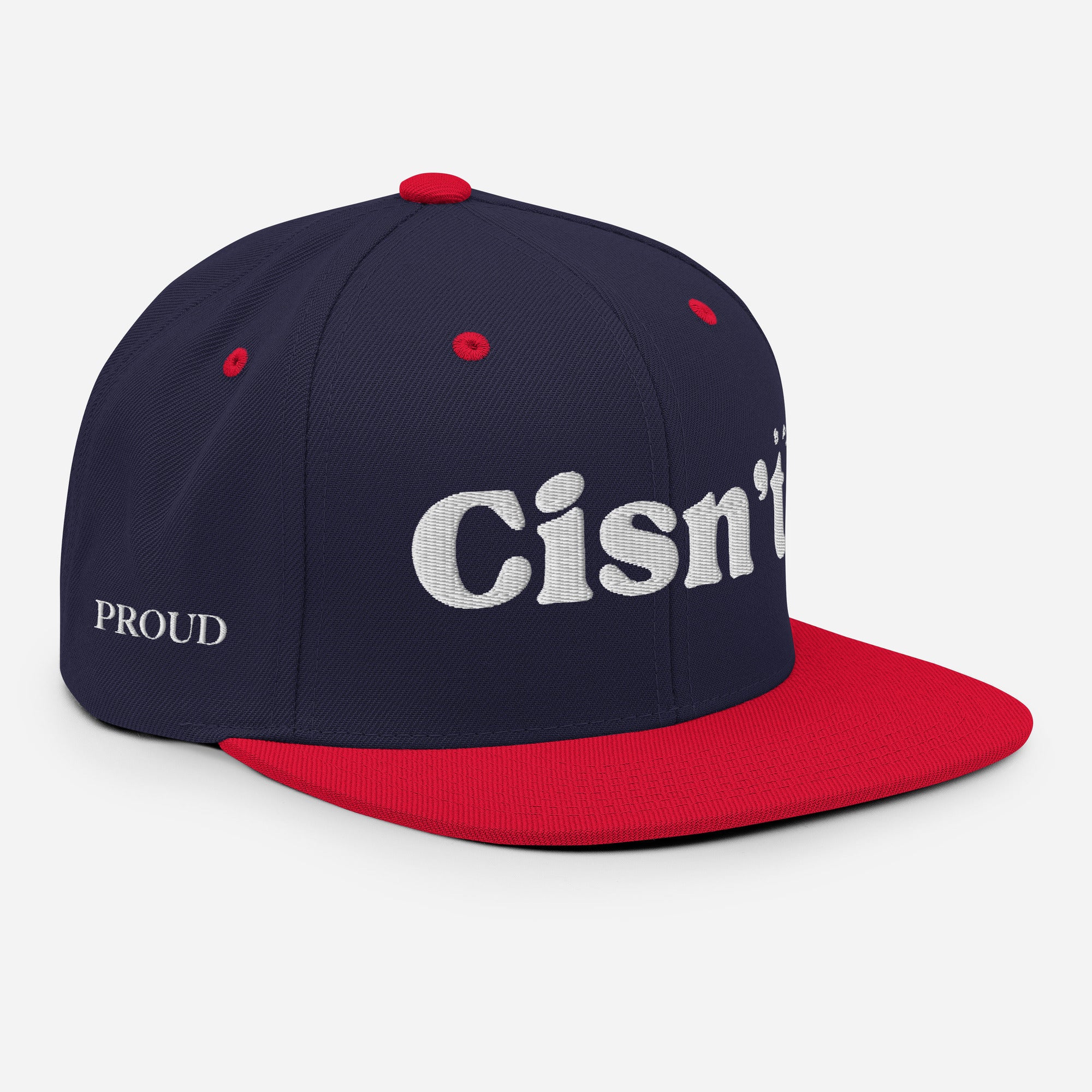 Cisn't snapback hat, front view — Rose Gold Co