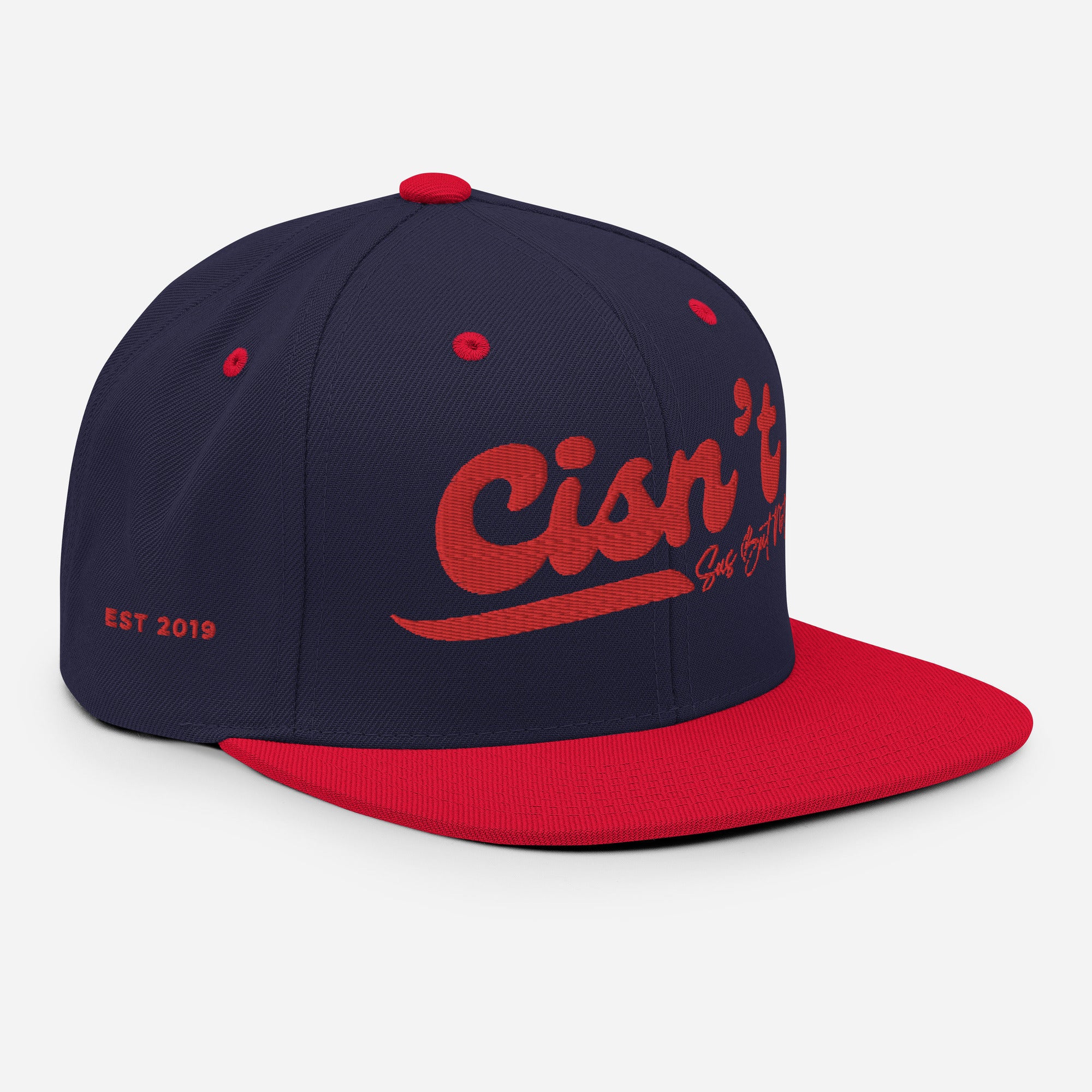 Cisn't Racin' Red Edition snapback hat, view 11 — Rose Gold Co